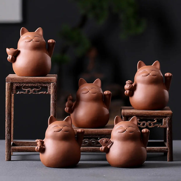 7 Days Of Tea Zisha Clay Tea Pet – Lucky Cat (Maneki Neko)