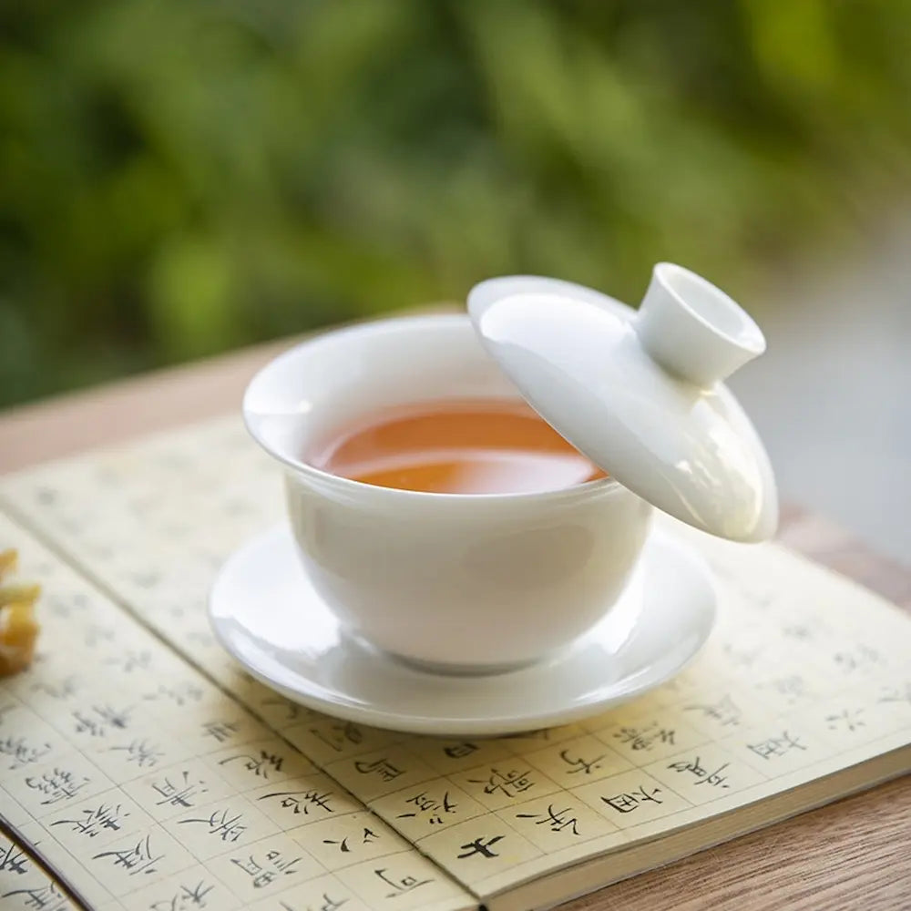 7 Days Of Tea White Porcelain Gaiwan – Classic Gongfu Lidded Cup | ~120 ml