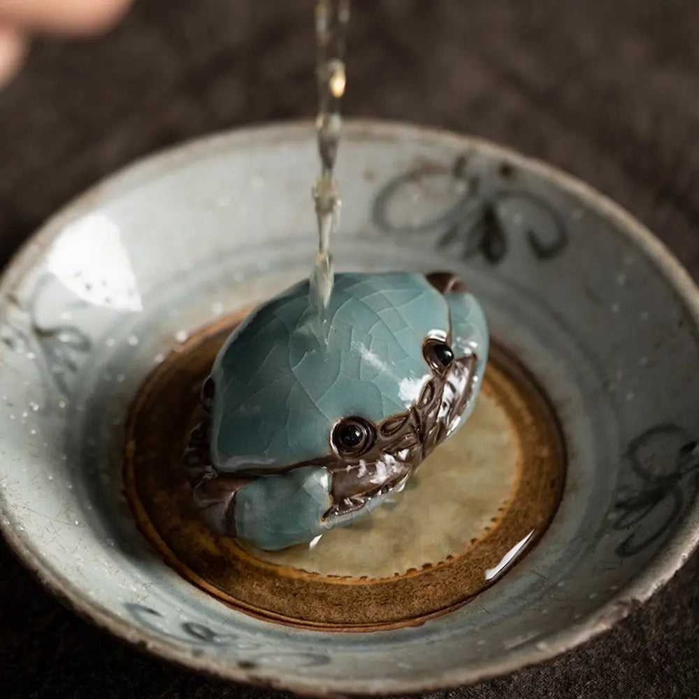 7 Days Of Tea Celadon Crackle-Glaze Tea Pet – Crab