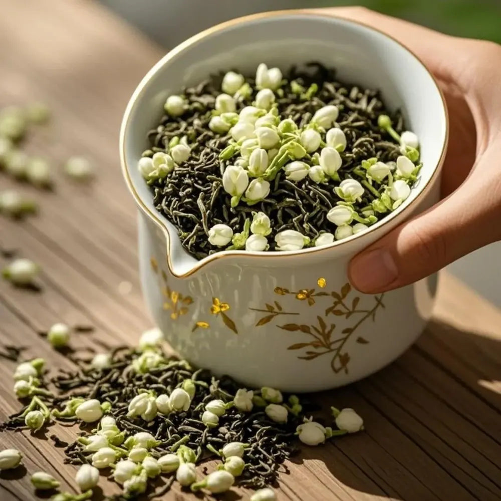 Jasmine Tea with Jasmine Flowers