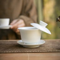 7 Days Of Tea White Porcelain Gaiwan – Classic Gongfu Lidded Cup | ~120 ml