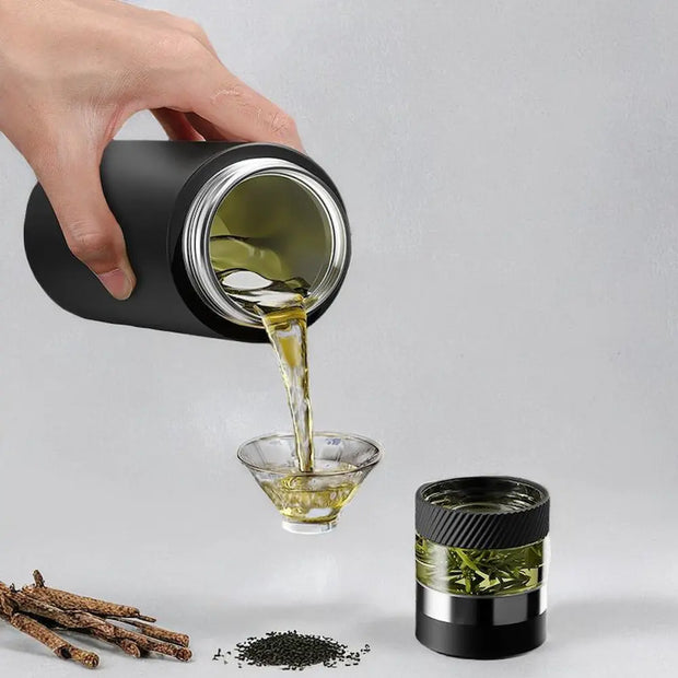 7 Days Of Tea Dual-Chamber Tea Infuser Bottle – Viewing Window | ~420 ml