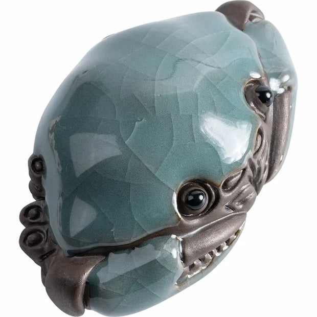7 Days Of Tea Celadon Crackle-Glaze Tea Pet – Crab