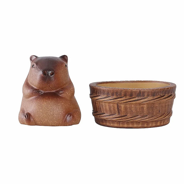 7 Days Of Tea Ceramic Tea Pet Set – Capybara with Tea Pool (Bowl)