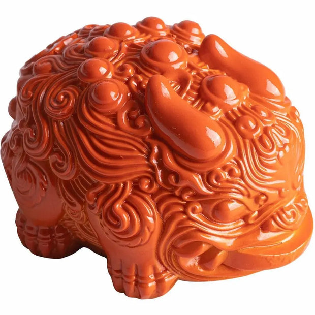 7 Days Of Tea Pixiu Tea Pet – Orange Glazed Ceramic